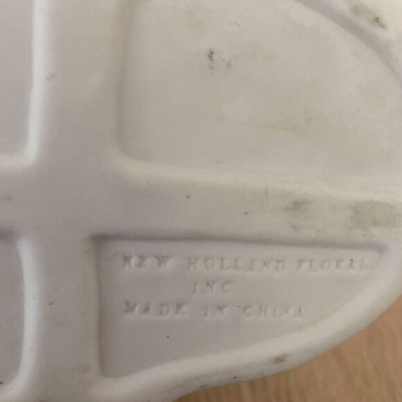 New Holland Floral Halloween Ghost Pumpkin Head Candle Holder Planter Ceramic - Picture 8 of 13